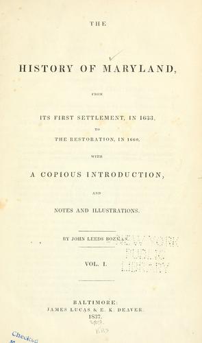 The history of Maryland