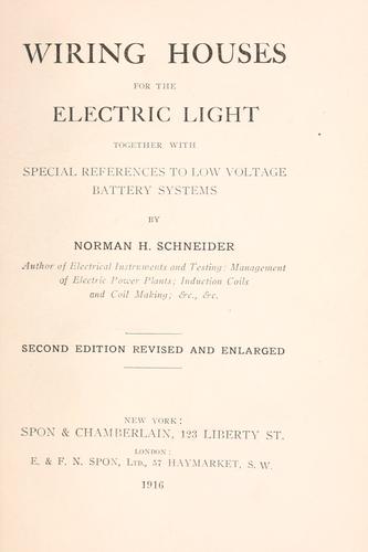 Wiring houses for the electric light