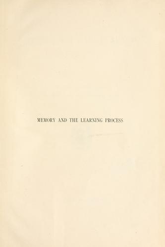 Memory and the learning process