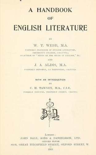 A handbook of English literature