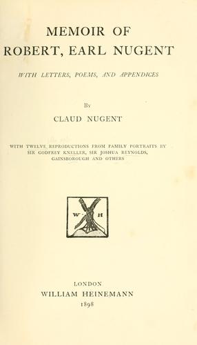 Memoir of Robert, earl Nugent