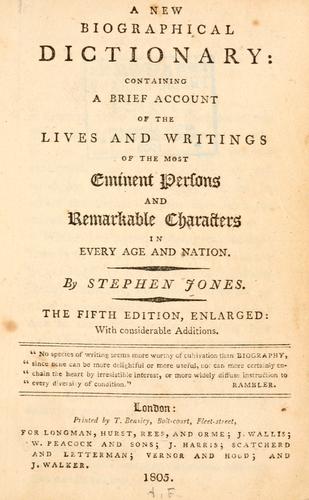 A new biographical dictionary