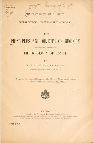 The principles and objects of geology
