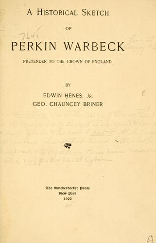 A historical sketch of Perkin Warbeck