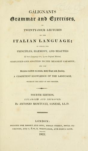 Grammar and exercises in twenty-four lectures on the Italian language