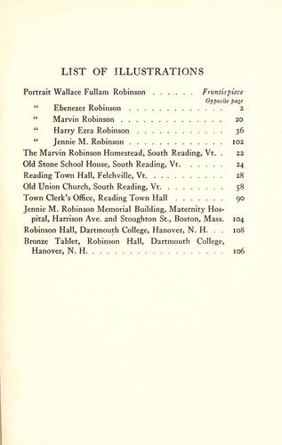 Wallace Fullam Robinson: his ancestry - personal history -business enterprises
