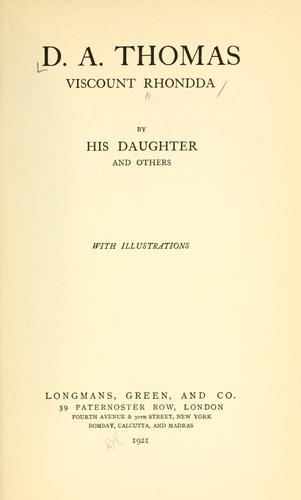 D.A. Thomas, Viscount Rhondda