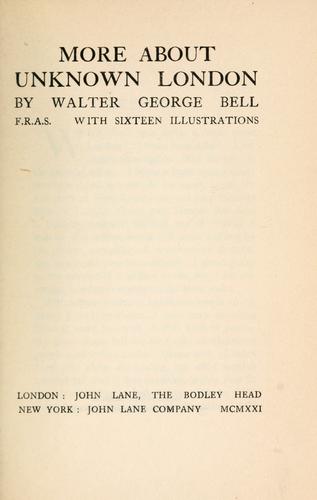 More about unknown London