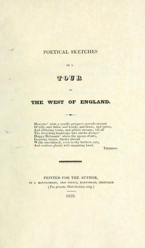 Poetical sketches of a tour in the west of England