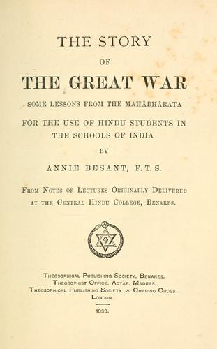 The story of the great war