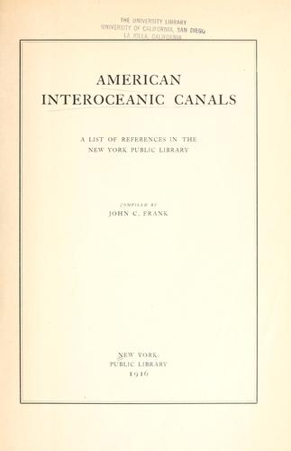 American interoceanic canals
