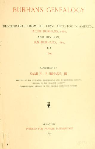 Burhans genealogy
