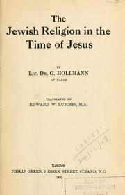 The Jewish religion in the time of Jesus
