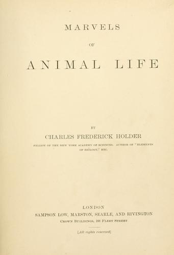 Marvels of animal life