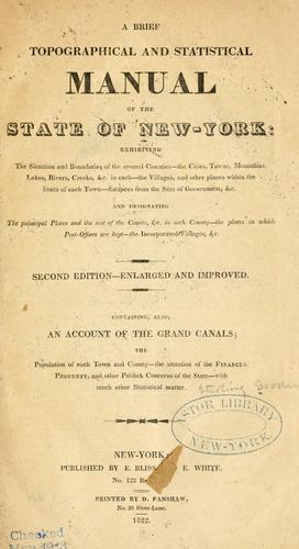 A brief topographical & statistical manual of the state of New-York