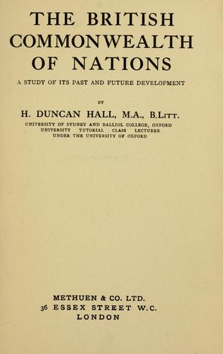 The British commonwealth of nations