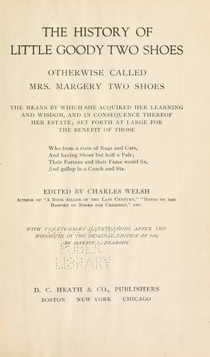 The history of little Goody Two Shoes