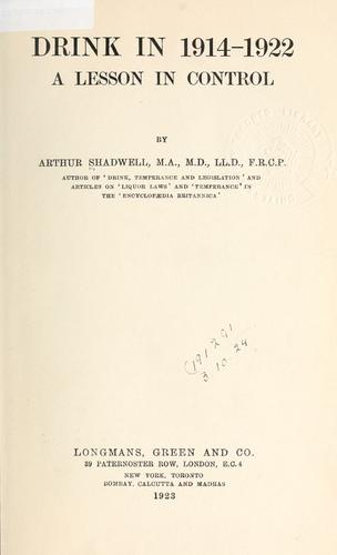 Drink in 1914-1922