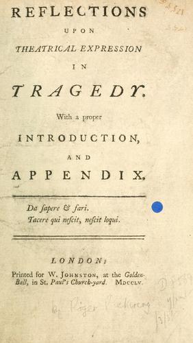 Reflections upon theatrical expression in tragedy