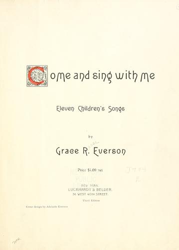 Come and sing with me
