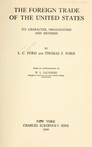 The foreign trade of the United States