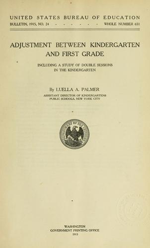 Adjustment between kindergarten and first grade