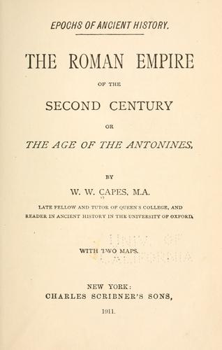 The Roman empire of the second century