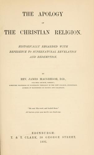The apology of the Christian religion