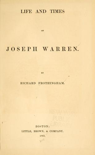 Life and times of Joseph Warren