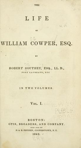The life of William Cowper