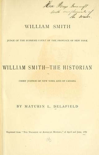William Smith, Judge of the Supreme Court of the Province of New York
