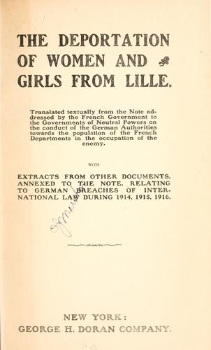 The deportation of women and girls from Lille