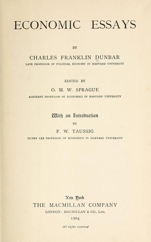 Economic essays