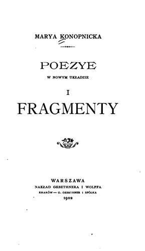 Poezye w nowym ukladzie