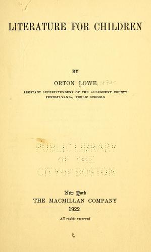 Literature for children