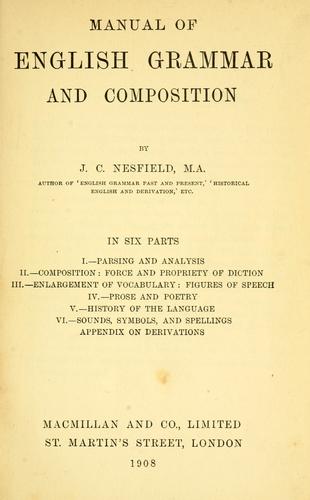 Manual of English grammar and composition