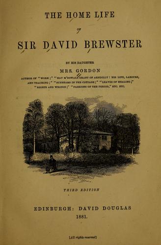The home life of Sir David Brewster