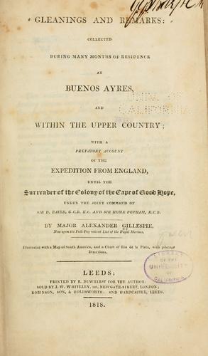 Gleanings and remarks