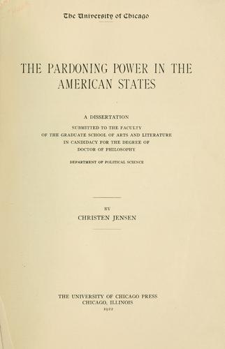 The pardoning power in the American states