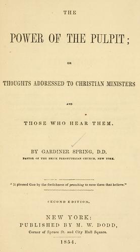 The power of the pulpit