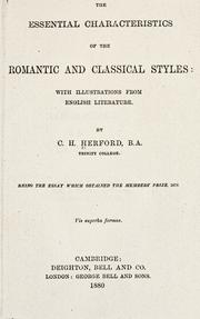The essential characteristics of the romantic and classical styles