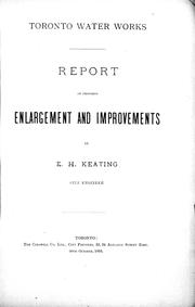 Toronto water works, report on proposed enlargement and improvements