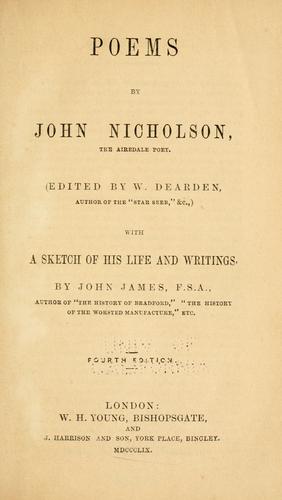 Poems by John Nicholson