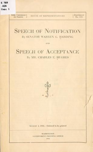 Speech of notification