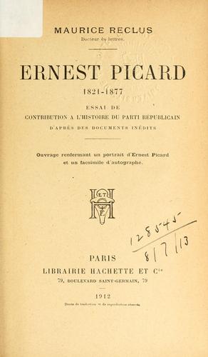 Ernest Picard, 1821-1877