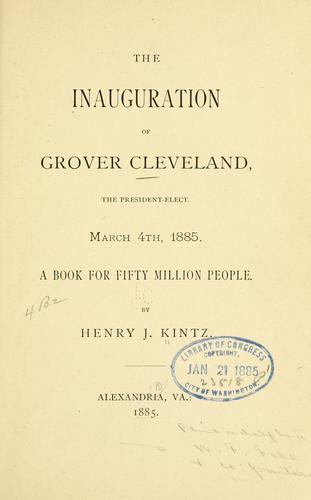 The inauguration of Grover Cleveland, the president-elect
