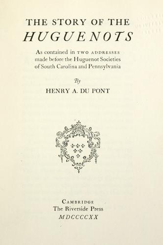 The story of the Huguenots