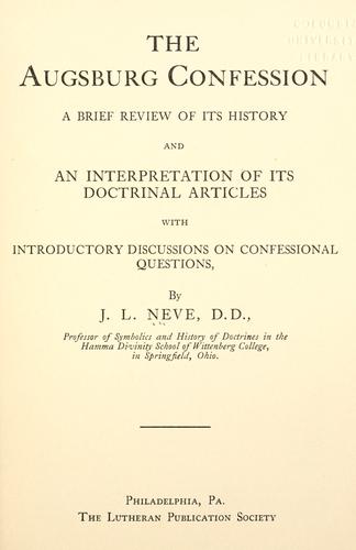The Augsburg confession