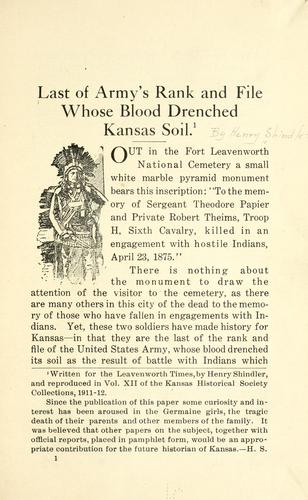 Last of army's rank and file whose blood drenched Kansas soil