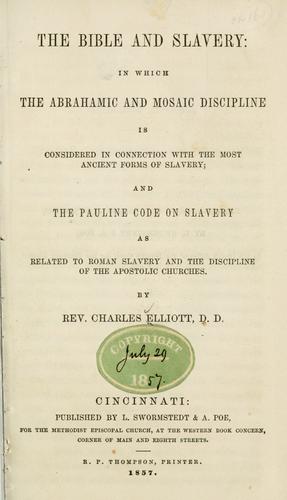The Bible and slavery
